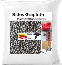 Billes graphite (polystyrene graphité  ignifugé) 2 m3 + 1 injecteur