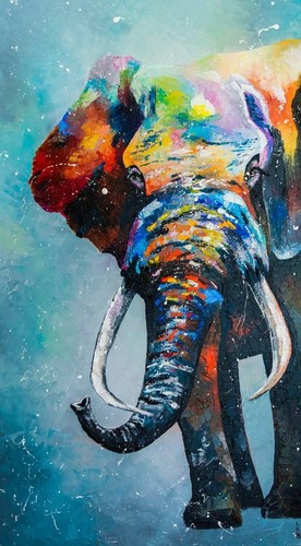 Toile tableaux éléphant - ,