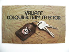 Petite brochure CHRYSLER Valiant nuancier couleur Australie