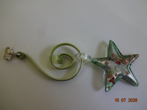 Pendentif verre etoile fond - verre, etoile,fond
