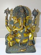 *STATUETTE RESINE GANESHA GANESH ELEPHANT DIEU BOUDDHA 4 BRAS COLLECTION DECO XX