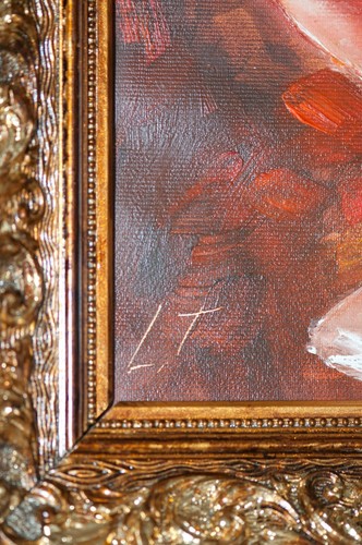 Tableau huile avec - tableau,