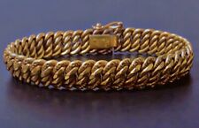 Superbe vintage Murat  bracelet plaqué or 18carats gourmette maille américaine