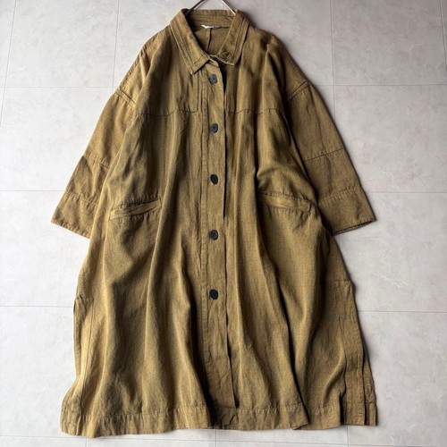 Manteau long design coton