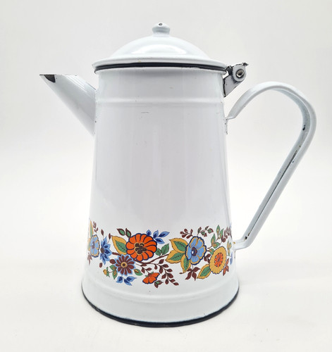 Ancienne cafetière émaillée - ancienne,