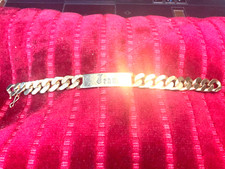 gourmette homme, marqué Jean, certainement plaqué or 21 cm