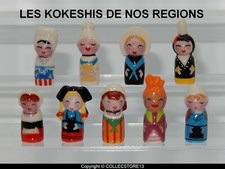 SERIE COMPLETE DE FEVES LES KOKESHI DE NOS REGIONS