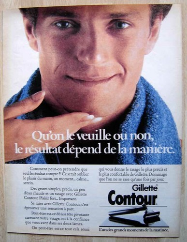Publicité papier rasoir - -,