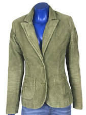 ✨H&M Veste Femme Tailleur Velours Manche Longue Doublure Blazer Vert Taille 38✨