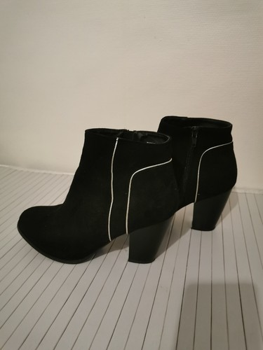 Bottine daim noir t38 - noir, déco