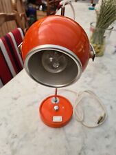 LAMPE  EYE BALL  ORANGE & CHROME années 60 attribuée à Pierre Disderot