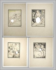 CURIOSA - 4 GRAVURES COULEURS