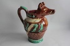 Pichet zoomorphe barbotine