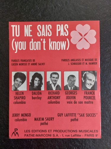 Partition sais pas you - partition, ne
