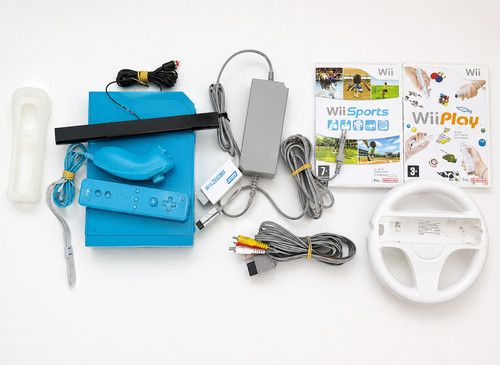 Nintendo wii blue console - nintendo,