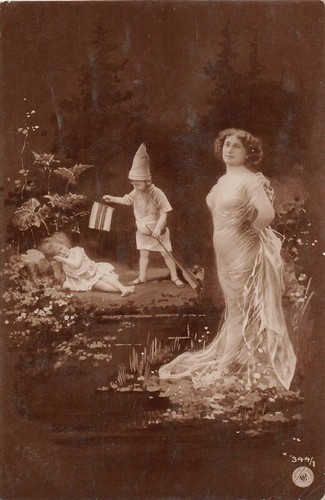 Cpa fantaisie jeune - , femme