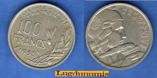 100 francs cochet 1958 - 100,