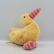 Doudou oiseau canard jaune
