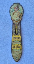 RARE Tôle lithographiée Coupe Papier NESTLE "Farine Lactée" 16x4cm