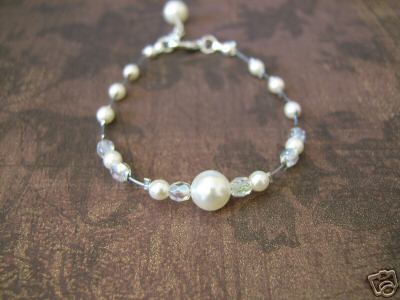 Bracelet ivoire cristal - , p