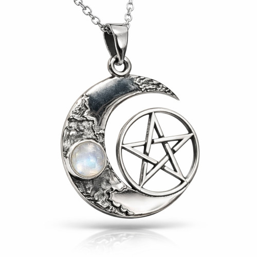 Pendentif pierre lune - pendentif,