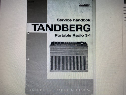 Tandberg portable radio - tandberg, 3-1