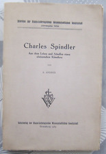 Alsace -CHARLES SPINDLER-AUS DEM LEBEN UND SCHAFFEN EINES ELSÄSSISCHEN KÜNSTLERS