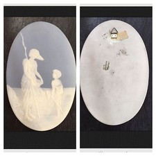 Plaque Ovale En Biscuit Camille Tharaud Limoges France 