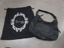 Sac cuir noir brodé Hello Kitty by Victoria Couture