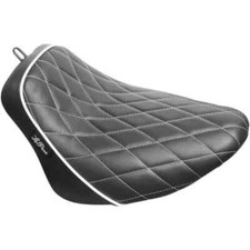 LE PERA -SELLE SOLO BARE BONES DIAMOND-NOIR SURPIQÛRES BLANCHES-HARLEY-DAVIDSON
