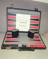 Malette de luxe Jeu backgammon cuir Valise Vintage