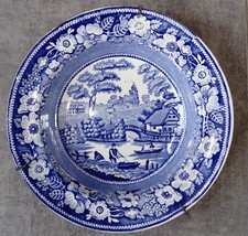 GRAND PLAT DECORATIF PORCELAINE ANGLAISE EN PARFAIT ETAT