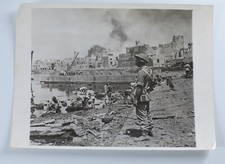 PHOTO de presse militaire 1945 armée britannique en Libye 15X2Ocm plage