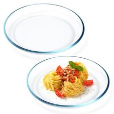 Assiette en Verre 229cm Transparente Trempé Verre Assiettes Plates Lot de 2 A...