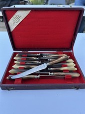 12 couteaux à dessert corne