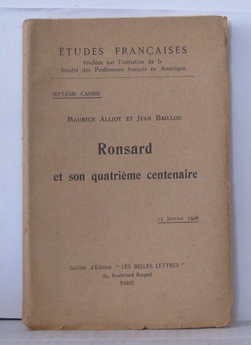 Ronsard son quatrième - et,