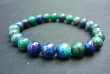 Bracelet de perles Azurite, Lapis lazuli, Chrysocolle, Sur mesure Homme ou Femme