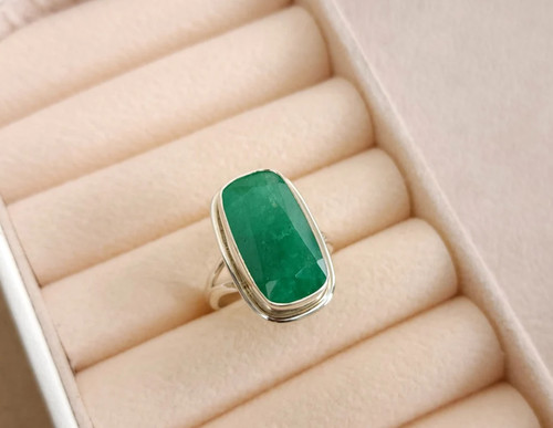 Bague émeraude verte