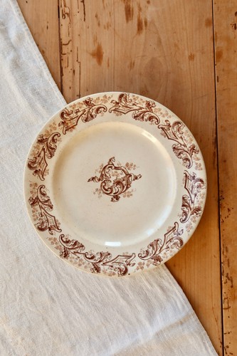 Assiette dessert ancienne - assiette,