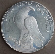 USA ONE DOLLAR 1984 XXIII OLYMPIAD ARGENT