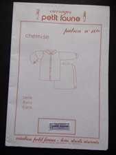 § patron ancien PETIT FAUNE