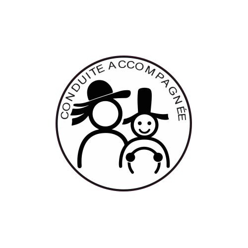 Sticker autocollant conduite