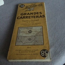 Ancienne Carte Routière Michelin N°38 Espagne/Portugal Nord 1954 État D Usage