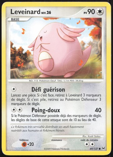 Carte pokémon leveinard - carte,