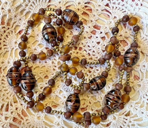 Collier ancien perles verre