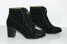 ANDRE STUDIO Bottines Lacets Retro Daim Noir T 39 Très bon état