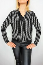 Veste en jersey rayé ouvert