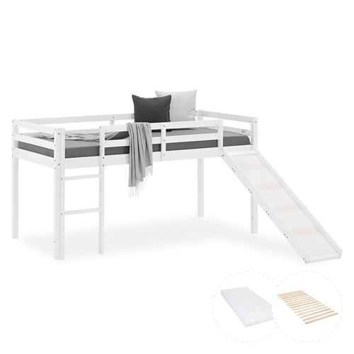 Lit mezzanine 90x200 blanc