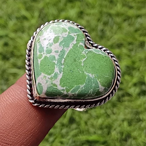Bague cœur pierre - , précieuse