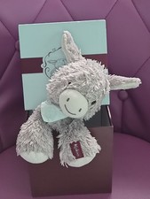 Doudou ane gris blanc foulard